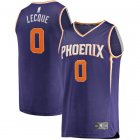 Camiseta Jalen Lecque 0 Phoenix Suns Icon Edition Púrpura Hombre